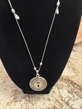 Alex and Ani Lucky 7 Necklace Rafaelian Silver Mystical Wisdom